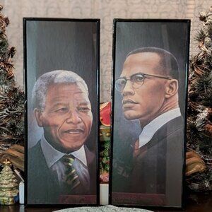 O1 WOLFGANG M. OTTO Framed Prints Nelson Mandela & Malcolm X